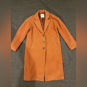 Madewell cocoon slouch shoulder wool jacket with contrast collar